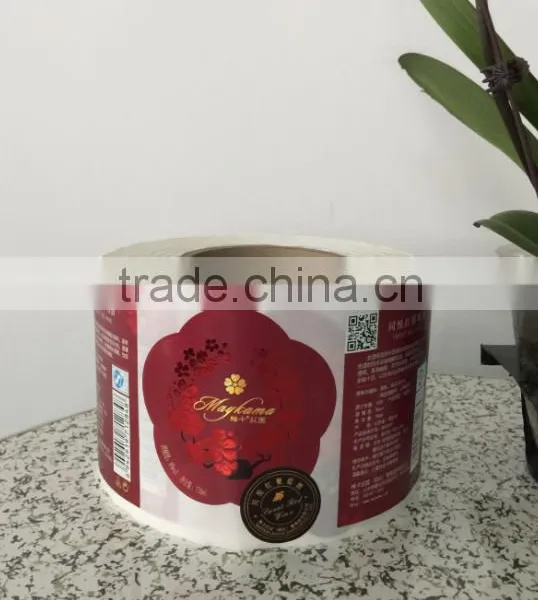 Professional Factory High Quality Rolling Red Wine Labels Self-adhesive Stickers Printing photo-2