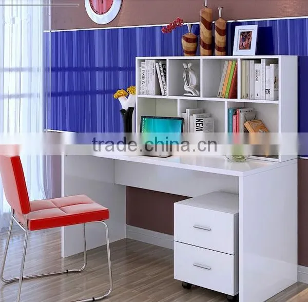 Hot Sale Factory Outlets Center Wooden Kids Study Desk With Bookcase photo-2