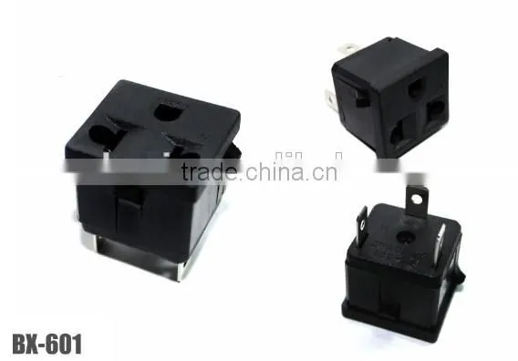 SS-601 UPS Power Plug Socket, us 3 Pin Power Socket, Philippines Type Socket 3-pin Plug Socket photo-3