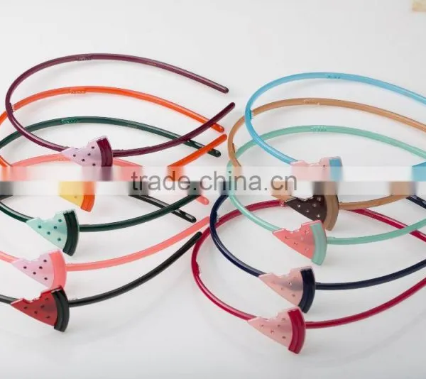 Little Girls Rhinestone Hair Accessories Stylish Cartoon Shape Hair Band Cute Watermelon Headband