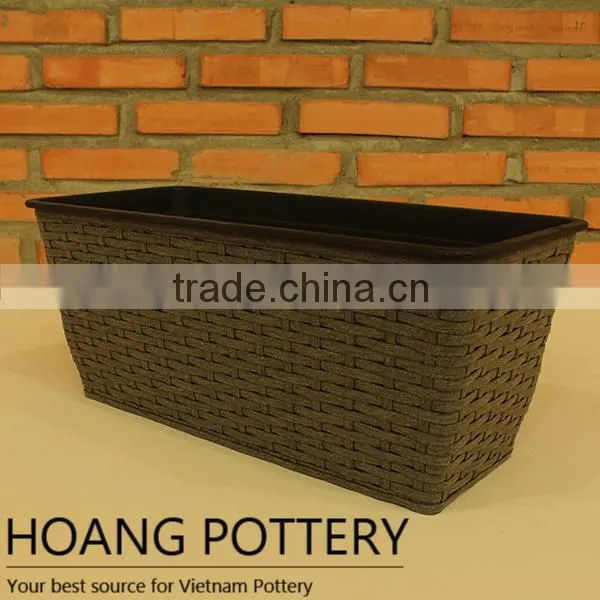 Wicker Weave Durable Planter Outdoor and Indoor
