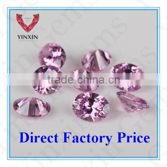 Synthetic Cubic Zirconia Oval Shape Pink CZ photo-3