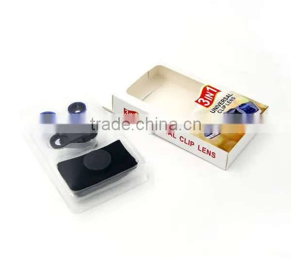Universal Clip 3 in 1 Lens Wide Angle Mobile Lens Wide Angle Lens Marco Lens Fisheye Lens