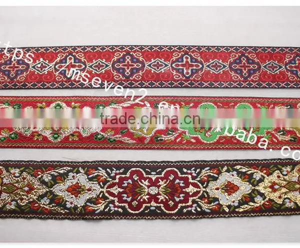Hot Selling Ethnic 4cm Width Polyetser Jacquard Ribbon Wholesale photo-2
