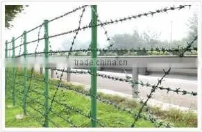 High Security BWG12 Green Plastic Coating Normal Weaving Barbed Wire photo-3