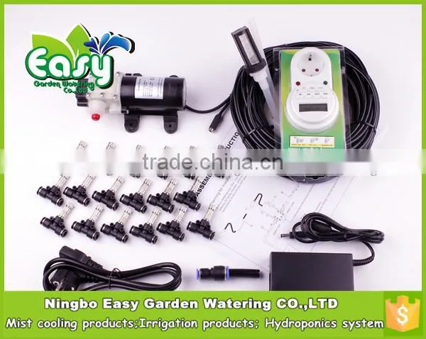 EW112D. 20pcs Nozzles Outdoor Cooling System With Slip Lock Connector. Fog Misting System,Mist Cooling System.Aeroponics.