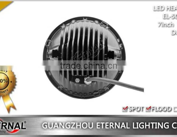 7" Led Headlight 75W Car Automotive Off-road Wrangler Rubicon Motorcycle Auto Led Headlight Dual Sealed Beam photo-3