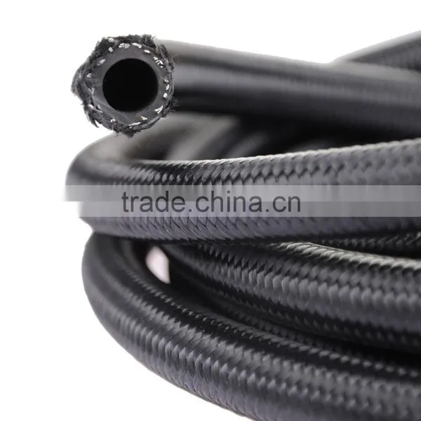 1 Meter Black Nylon Stainless Steel Braided AN8 8-AN Fuel Hose Oil Gas Hose photo-3