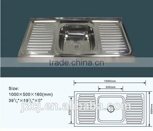 JZ-327 120x50 Export Iraq Stainless Steel Kitchen Sink Made in China photo-4