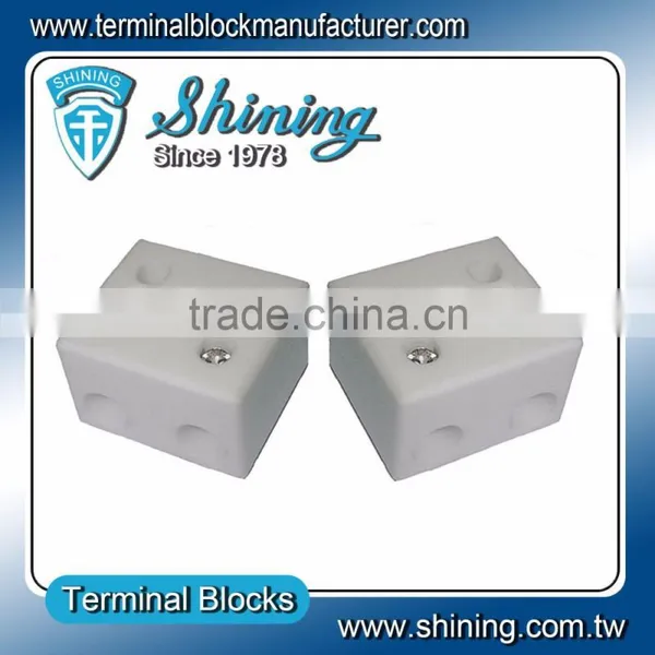 TC-652-A No Glazed Plated 600V 2 Pole 16mm 65A Porcelain Terminal