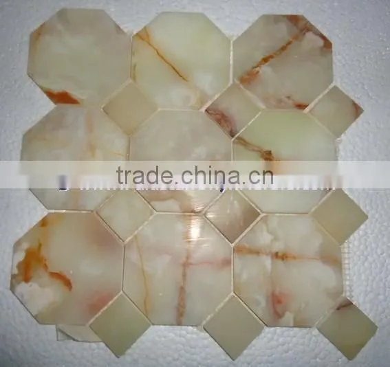 Customizable LIGHT GREEN ONYX MOSAIC TILES COLLECTIONS photo-3