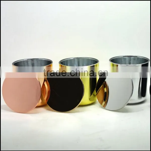 Matte Black Glass Candle Holder With Black Metal Lid photo-5