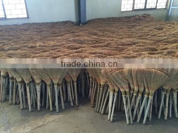 Grass Broom With Rattan Handle photo-2