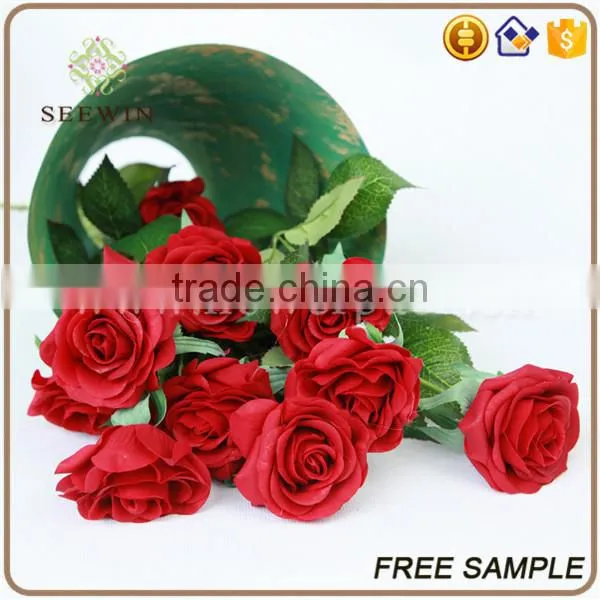 Bright-colored Rose Artificial Flowers Long Stem photo-2