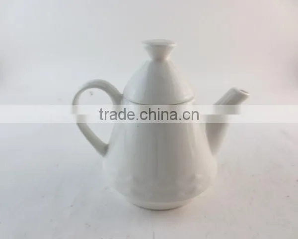 White Porcelain Small Capacity Cone Shape Teapot Cheap Price photo-2