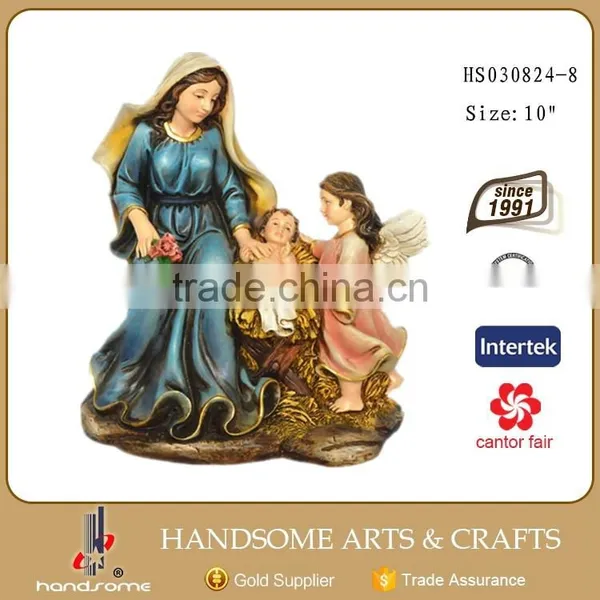 Resin Holy Familay Statue With Angel photo-4