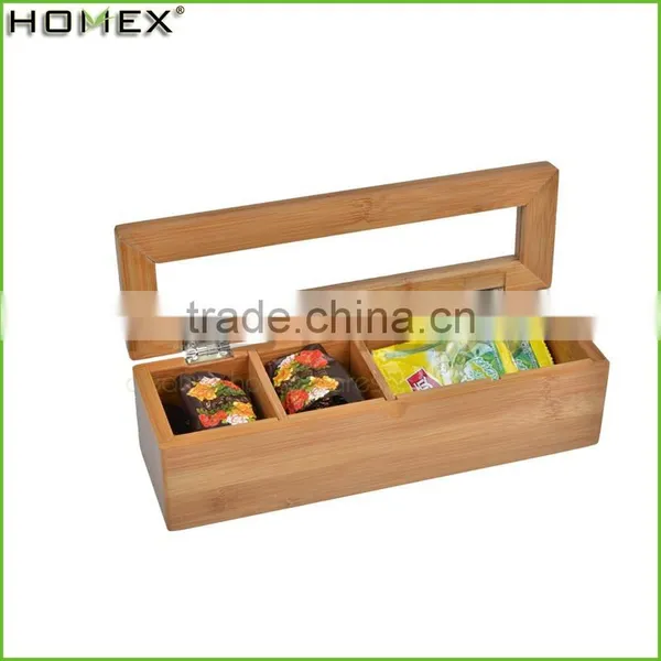 Wholesale Natural Bamboo Tea Box With Good Price/Homex_Factory photo-2