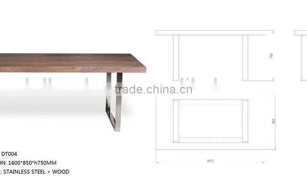 Outdoor Dining Table With Stainless Steel Base photo-5