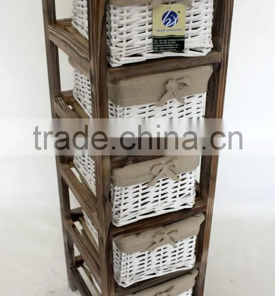 Living Room Furniture Baked Small Furniture Wicker Chest of Drawers photo-4