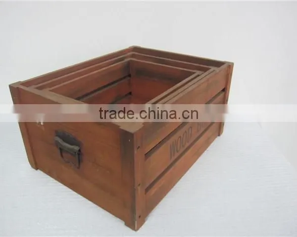 Unfolding Paulownia Wooden Crate for Bottles Egg Fruit photo-2