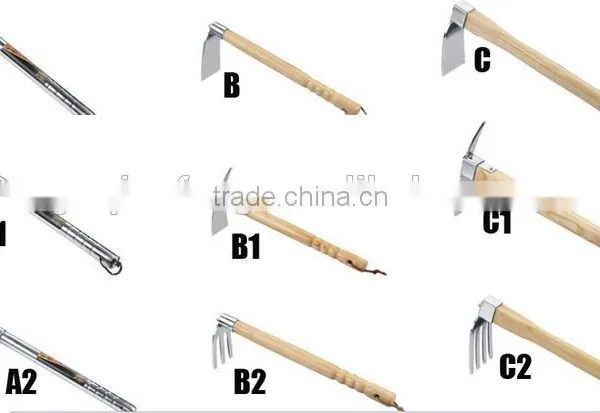Garden Tool--Stainless Steel Hoe With Solid Wood Handle photo-3