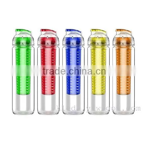 Tritan Plastic BPA Free Fruit Infuser Water Bottle 700ml photo-2