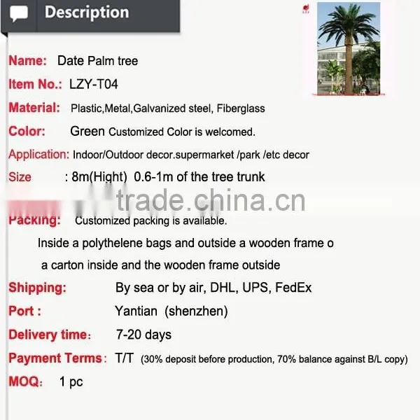 High Quality Artificial Palm Tree for Outdoor Decoration Artificial Date Palm Tree photo-4