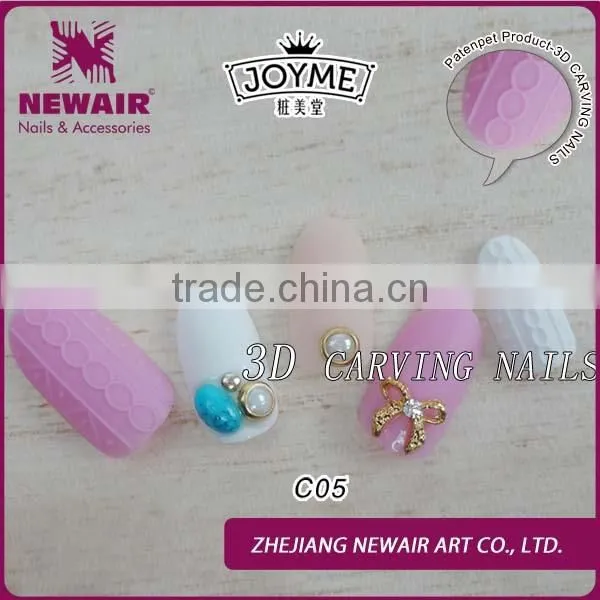 New Product Wholesale 24pcs Easy Nails Decorated With Metal Designer Press on Nails photo-3