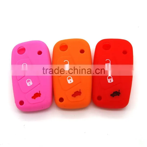 Wholesale Custom Silicone Rubber Car Key Cover Car Remote Key Case for FIAT photo-5