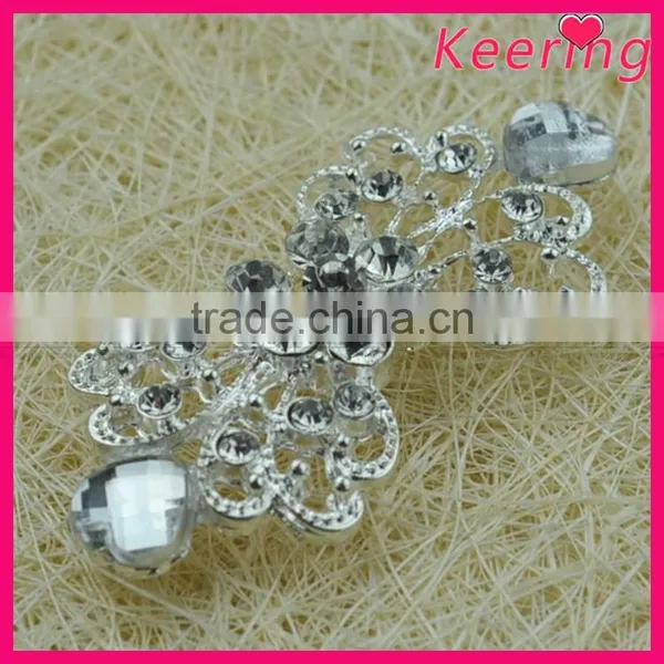Fashionable Wholesale Crystal Color Rhinestone Metal Button WBK-1506 photo-2