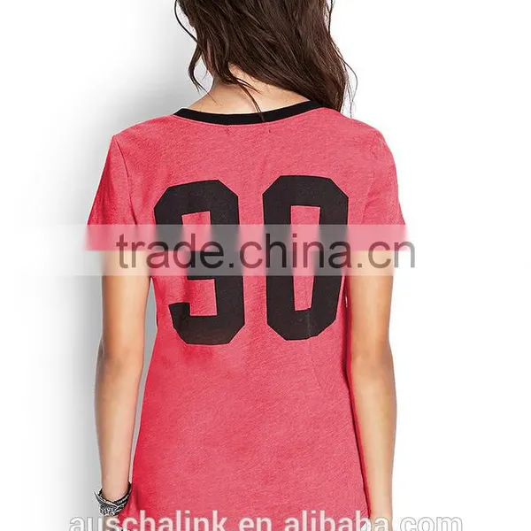 Personalized Wholesale Women V Neck Football t Shirt OEM Service photo-4