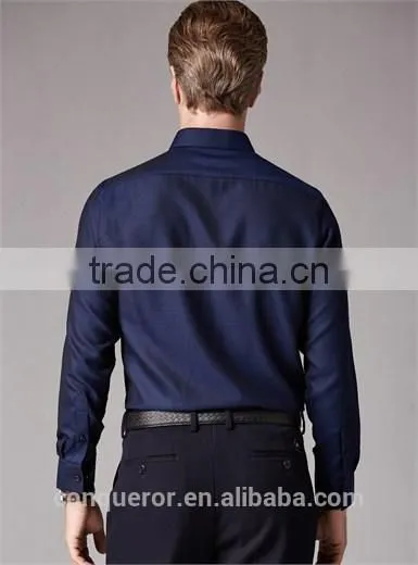 New Design Small Checked Blends Cotton Men Shirt BSL0068 photo-2