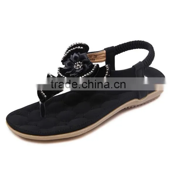 Zm50219b 2017 New Style Lady Shoes Wholesale Flower Crystal Women Sandal photo-5
