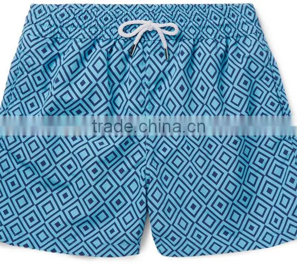 Hot Sale Soft Breathable Mens Swimming Boxer Short Mid-Length Printed Swim Shorts photo-4