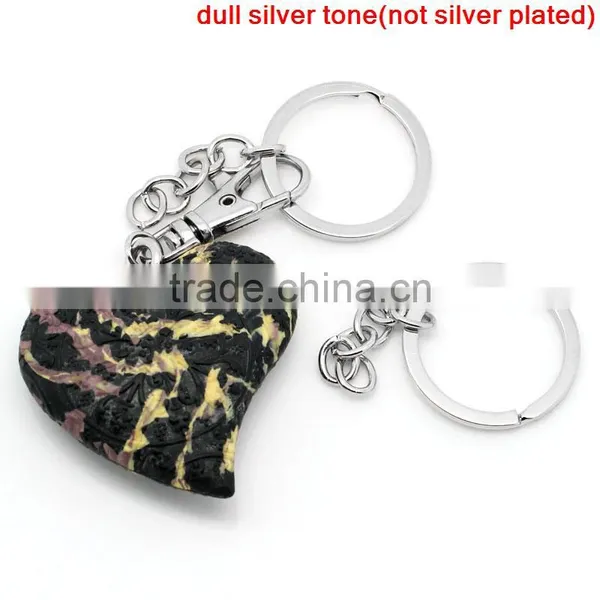 Cheap Wholesale Round Silver Tone Iron Based Alloy Keychain Findings photo-2