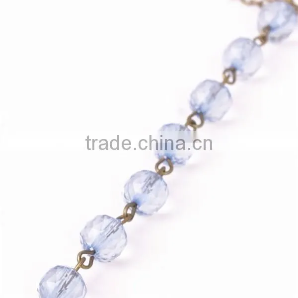 Three Layers Bronze Tone Acrylic Rhinestone Crystal Beads Finger Anklet Foot Chain photo-3