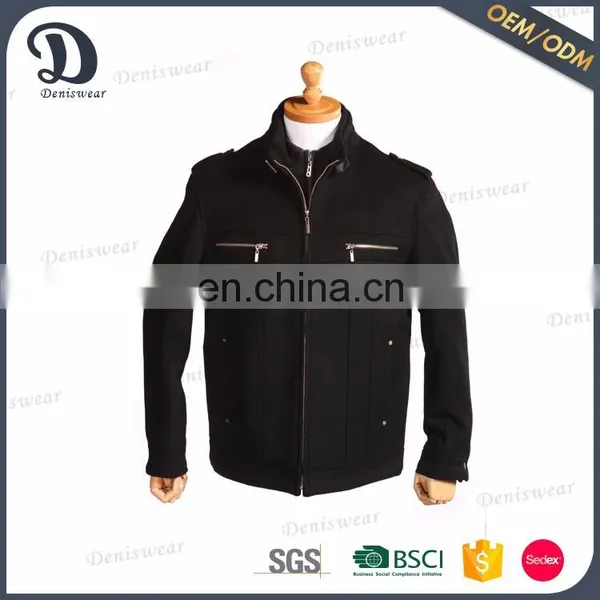 Factory Made Bomber Jacket Men Winter Jacket Wholesale With Turn-fown Collar