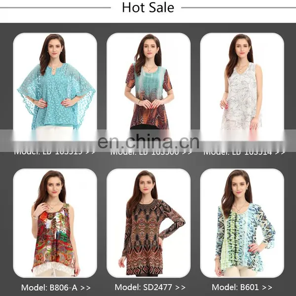 Fat Women Clothing Simple Design Latest Fashion Design Lady Blouse photo-3