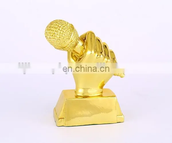 2016 Golden Microphone Trophy Resin Cup for Good Singer Wholesale photo-3