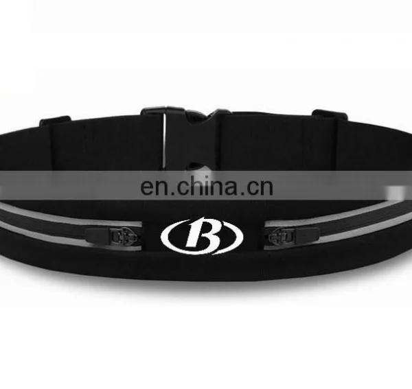 Outdoor Sweatproof Lycra Running Belt Waist Pack With Two Pockets