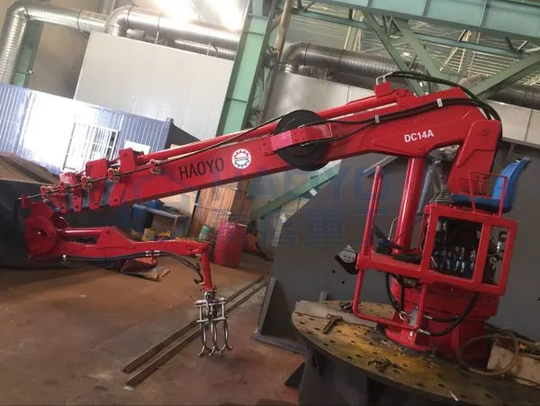 HAOYO Marine Crane Chinese 20 Ton High Efficiency Hydraulic Different Types of Ship Cranes photo-4