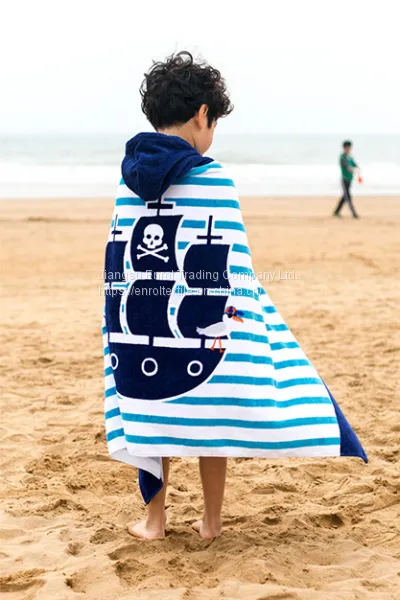 100% Cotton Children's Hooded Beach Towel Hot-sale in Amazon photo-2