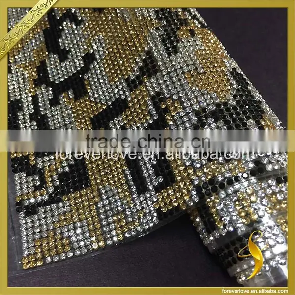 Hot Fix Rhinestone Sheet Iron on Motif Rhinestone Diamond Template FRM-214 photo-3