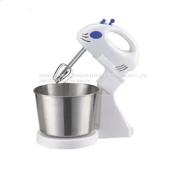 7 Speeds Electric Hand Mixer With Stainless Steel Bowl