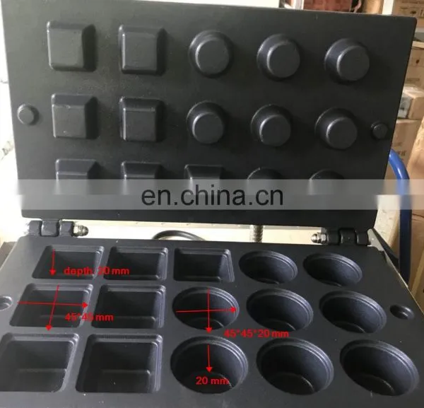 Non-stick 110V 220V 15 Pcs Mini Egg Tart Machine Round Pastry Tart Tartlet Pie Shell Machine Maker Iron Ice Cream photo-2