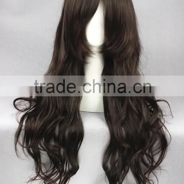 High Quality 65cm Medium Long Curly NO.6 ORIGINAL SOUNDTRACK Wig Inukashi Dark Brown Wig Synthetic Anime Wig Cosplay Hair Wigs photo-3