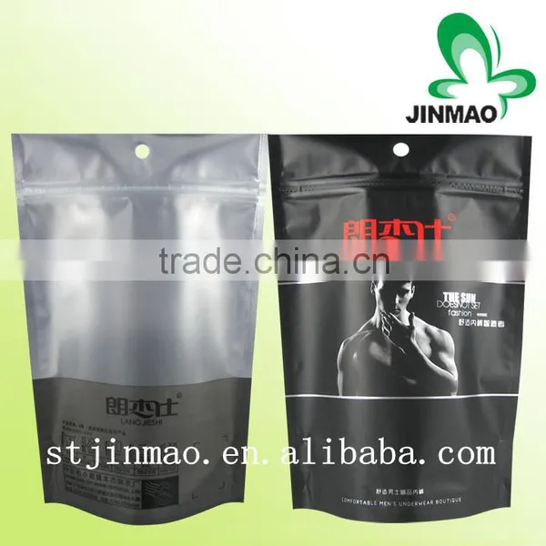 Customized Plastic Package Zip Lock Bag Underwear Packaging Bag photo-2