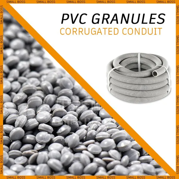 Manufacturer High Quality Low Price PVC Plastic Compound Granules Extrusion Rigid PVC Corrugated Conduit Granules PVC Pellets photo-2
