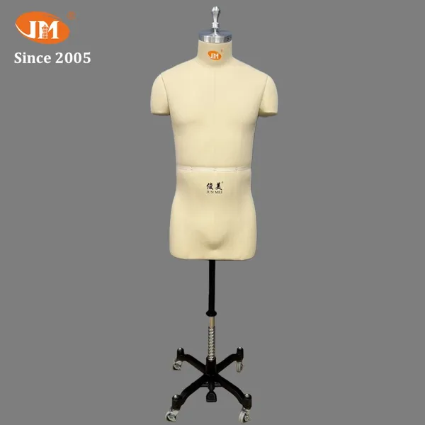 JUN MEI Custom Men's Half-Body Dress Form for Pattern Making, Professional Tailoring Mannequin for Accurate Men's Garment Design