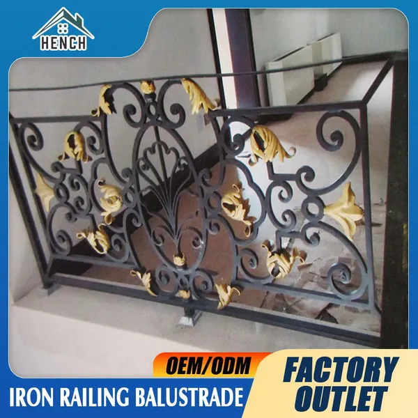 Luxury Wrought Iron Railing Balcony Balustrades Stair Fence For Sale
